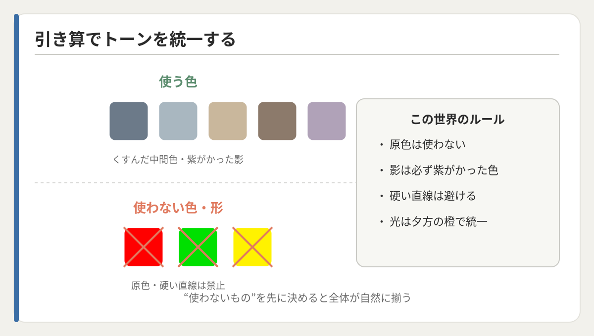 トーン統一パレット
