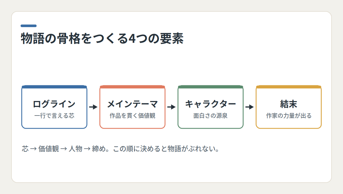 物語の骨格をつくる4つの要素